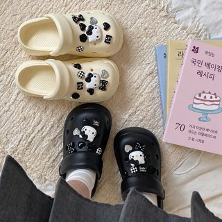 여성용 귀여운 고양이 캐릭터 EVA 펀칭 슬리퍼 2025 봄여름 두꺼운 밑창 미끄
