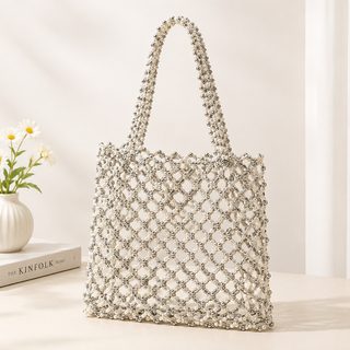 bags 시즌 소홍서 수제 진주 꿰기 유행 전기 도금 금색 은색 아크릴 진주 펀