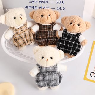 창의력 모직 걸이 빈티지 멜빵바지 곰돌이 캐릭터 가방 액세서리 열쇠고리