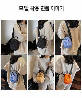 여성 미니 휴대폰 크로스백 물병 수납 나일론 남녀공용 스트리트 숄더백
