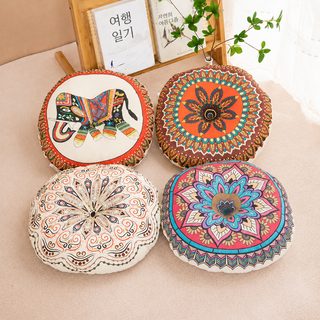 면마 원형 의자 방석 통기 가정용 보헤미안풍 양면 베란다 창문 다다미 마루 매트