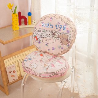 아이스크림 소녀 동물 사계절 원형 의자 방석 가정용 어린이 다다미 낮잠