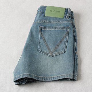 배 모양 몸매 사방 탄청 반바지 여자 여름 큰 사이즈 뚱뚱 mm 하이웨스트 허리 가랑이 가려 날씬해 보이다 a자 와이드 다리 핫팬츠