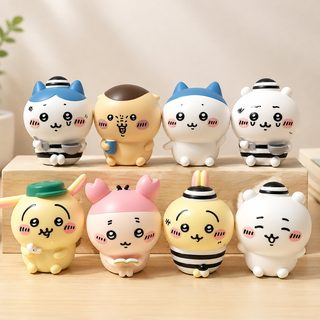 지이카와 우사치 자조 곰 피규어 차량용 장식 진열 소품 8종 4세대 6~8cm