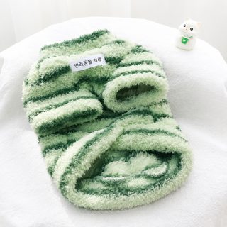 가을과 겨울 두께 보온 줄무늬 스웨터 고양이 개 공용 비숑 시나리 테디 강