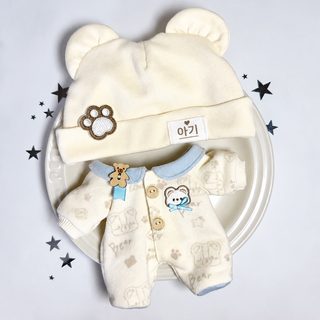 20cm 아기 옷 잠옷 파자마 등반복 솜인형 여자 피규어 인형 교체 귀엽다 초맹