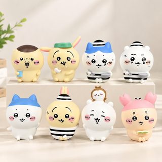 8가지 자조 곰 chiikawa 피규어 지이카와 좋은 친구 시리즈 우사치 작은 8옥복 장식품