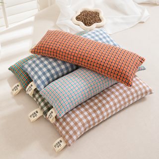 메밀껍질 경추베개 13×35cm 순면 목받침 허리쿠션 성인용 숙면 보조 미니 베
