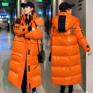 워싱 면제 밝은 패딩 면복녀 2026년 신상 겨울 무릎 넘기 긴 면옷 두꺼운 야외 조체복
