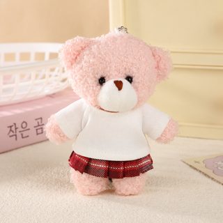 창의적인 모직 걸이 JK 스커트 곰돌이 캐릭터 가방 액세서리 열쇠고리 피규어 인형 학생 작은 선물 선물