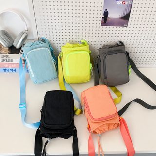 질감 핸드폰 가방 남녀 학생 주전자 가방 우산 가방 2층 숄더 크로스백 외출