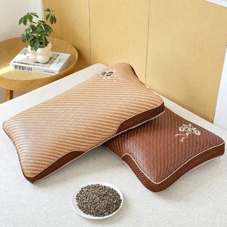 여름 냉감 PE 등나무 메밀베개 35x55cm 성인용 목 지지 낮잠 수면 베개