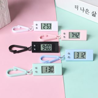 삼각형 미니 열쇠고리 전자시계 도파민 사탕색 숫자표 학생 시험 타이머 휴
