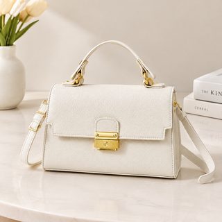 PU 미니 사각 숄더 크로스백 잠금고리 데일리 가방