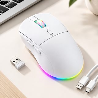 도매 Bluetooth 2.4G 진삼모 마우스 충전 경량화 e스포츠 게임 사무 개똥왕 무선