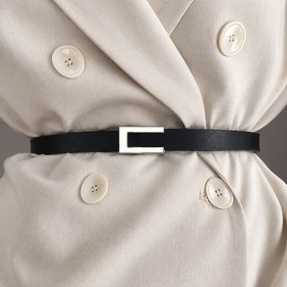 원피스용 여성 PU 가죽 슬림 허리띠 패션 심플 데일리 벨트