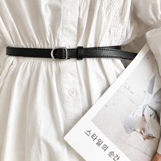 여성 무공 슬림 벨트 반원형 미니 허리띠 데일리 오피스룩 패션 벨트