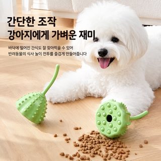 반려견 연꽃밥 급식볼 노즈워크 장난감 셀프 놀이용 내구성 좋은 이갈이 강