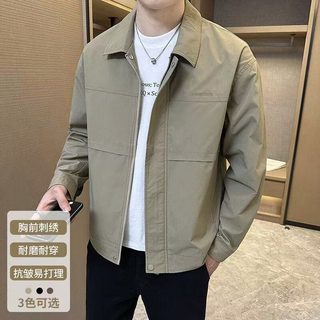 남성 코트 2025년 봄 신상 터틀넥 멋쟁이 작업복 청년 재킷 패션 트렌드 상의