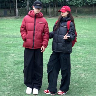 패딩 패딩 남녀 동일 후드 2026년 가을 겨울 두꺼워진 커플 쇼트 베이커리 아우터 고급감