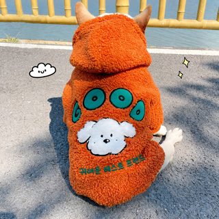 애완동물 옷 가을 겨울 법두 바고코기 스웨이드 코트 보온 가후 스웨이드
