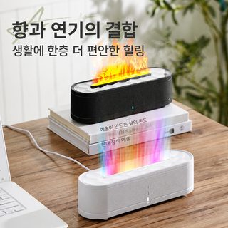 크로스보더 신형 모방 화염 디퓨저 usb 칠색 분위기 등 가습기 가정용 데스