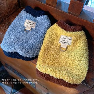宠物衣服狗狗猫咪秋冬加绒保暖云朵绒卫衣泰迪比熊可牵引家居服