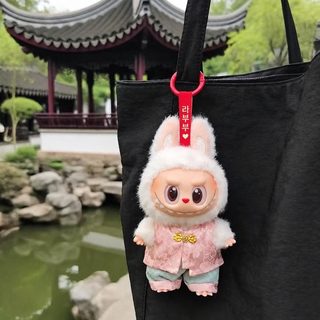 핑크 은은한 중국풍 인형옷 라부부 1·2·3세대 행잉 인형 호환 상의 바지 세