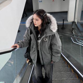 2025 겨울 커플 패딩 솜옷 여성복 한국판 짧은 털넥 솜옷 헐렁한 빵옷 솜저고