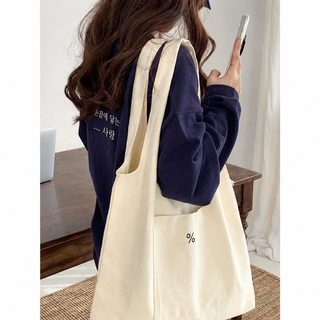 대용량 요가 통근 캔버스 토트백 여성 대학생 수업용 핸드백 프린트 데일리
