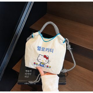2025 올가을 신상 학생 숄더백 줄뽑기 도파민 자수 핸드백 귀여운 캐릭터 크