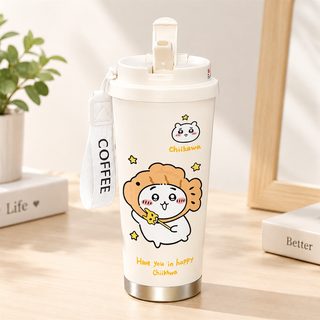 지이카와 텀블러 휴대용 더블 음료 손잡이 대용량 신형 컵 스포츠 빨대 물컵 고안치
