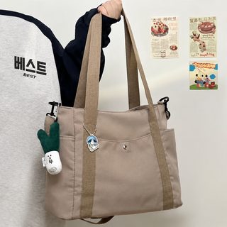 여성용 대용량 옥스포드 캔버스 토트백 데일리 출근용 숄더 크로스백