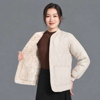 여성 가을 겨울 보온 긴팔 면 내담 여성 얇고 가벼운 면옷 남녀 같은 면복