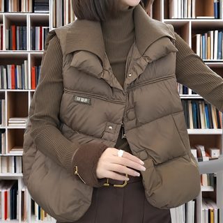 反季大码羽绒棉服马甲女外穿洋气秋冬2025新款坎肩加厚无袖外套潮