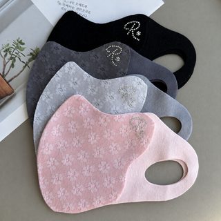 두꺼운 레이스 보온 마스크 여자 겨울 섹시 패션 자카드 입체 야외 찬바람