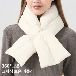 가을 겨울 남녀공용 경량 패딩 목도리 야외 방한 방풍 보온 넥워머 107×15cm