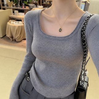 흰색 슬림핏 라운드 울 레깅스 여자 가을 겨울 날씬해 보이다 이너 겉으로