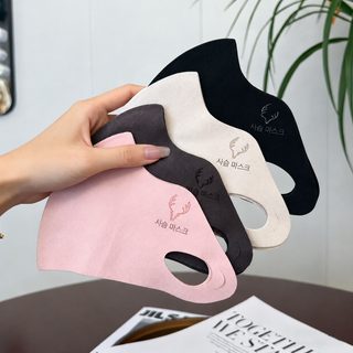 가을과 겨울 기모 보온 마스크 라이딩 방한 여신 높은 용모치 입체 연골 보