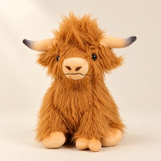 跨境现货牦牛娃娃 HighlandCow仿真苏格兰高地牛动物毛绒玩具公仔