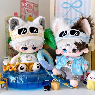 와복 20cm 코코넛 모름섬 면화 인형 귀여운 옷 교환 세트 인형 교환 피규어