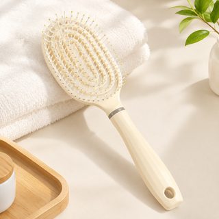 奶黄蓬松顺发梳气垫梳卷发梳女士专用圆筒梳子女家用按摩梳排骨梳