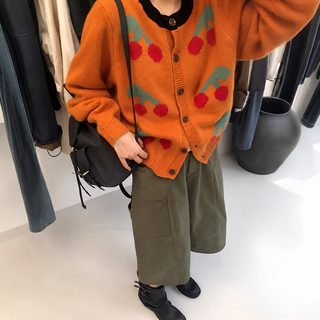 크로스보더 아마존 유럽과 미국 2025 가을겨울 신형 라운드 칼라 충돌 니트