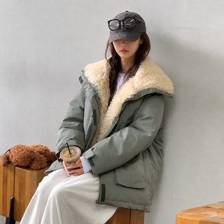 派克服女2025年冬季新款工装羽绒棉服袄冲锋衣加厚显瘦小个子外套