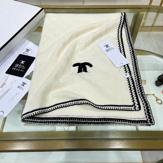 정확한 알파벳 작은 향기 이중 c 알파벳 프린트 모조 캐시미어 목도리 여자