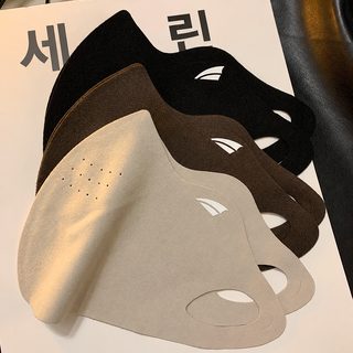 양면 벨벳 보온 마스크 여고 비주얼 가을 겨울 벨벳 가후 3D 입체 방풍 방한