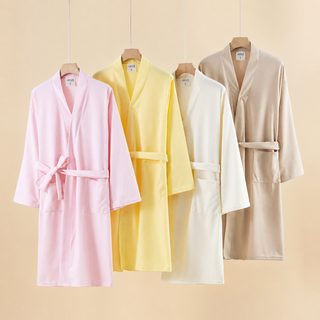 가운 순면 여자 가을 겨울 커플 남성 사계절 목욕 가운 와프그 찜질복 가을