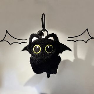 유령 날개 새끼 검은 고양이 걸이 큰 눈 펑크 귀여운 가방 걸다 학생 가방 걸다 커플 선물
