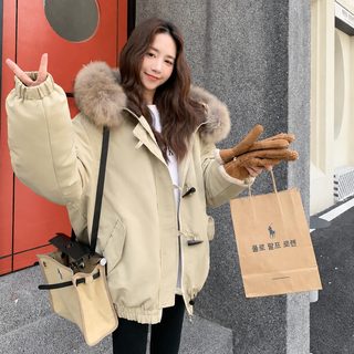 여성 겨울 빅 터틀넥 후드 패딩 코트 두꺼운 방한 캐주얼 아우터