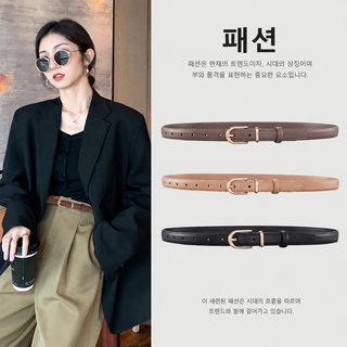 여성 가죽 벨트 여성 허리띠 캐주얼 정장 청바지 코디 100cm 110cm